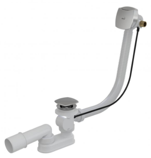 Слив-перелив для ванны AlcaPlast с напуском воды через перелив 57см хромированный пластик A564CRM2